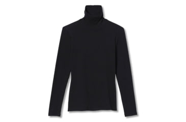 Image of Royal Robbins Kickback Organic Cotton Turtleneck Shirt - Women's, Large, Jet Black Htr, Y612019-080-L