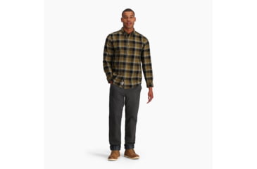 Image of Royal Robbins Lieback Organic Cotton Flannel Long Sleeve - Mens, Dark Olive Timbercove Pld, Small, Y722022336S