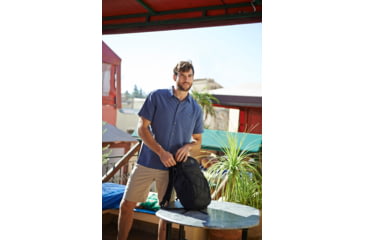 Image of Royal Robbins Mojave Pucker Dry Mens Short Sleeve Shirt, Collins Blue, XXL, Y71201-Collins Blue-XXL