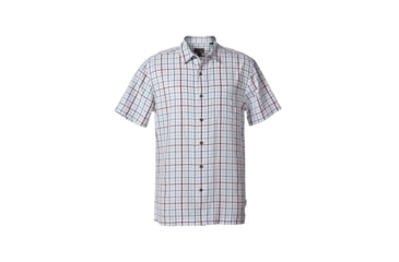 Image of Royal Robbins Mojave Pucker Plaid Men's Short Sleeve Shirt, North Atlantic, M 71917-NORTH ATLANTIC-M