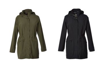 Image of Royal Robbins Oakham Waterproof Trench - Womens, Bayleaf, Jet Black