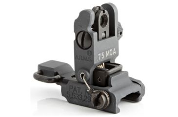 Image of A.R.M.S., Inc. Low Profile Flip Up Rear Sight w/ Same Plane Aperture, Black, ARMS40L-SP