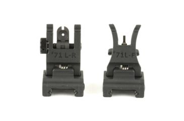 Image of A.R.M.S., Inc. Picatinn Polymer Top Mounted Deployable Front and Rear Sight, Black, ARMS71LF-R