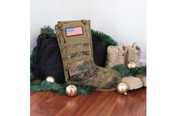 Image of Ruck Up Tactical Christmas Stocking with USA Flag Patch, Marpat 1115882