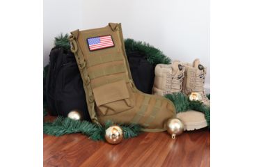 Image of Ruck Up Tactical Christmas Stocking with USA Flag Patch, Khaki 1115890