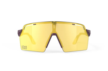 Image of Rudy Project North America Spinshield Pro UTMB, Spinshield Pro UTMB Cabernet Matte Frame With Multilaser Yellow Lenses, SP980525-0000