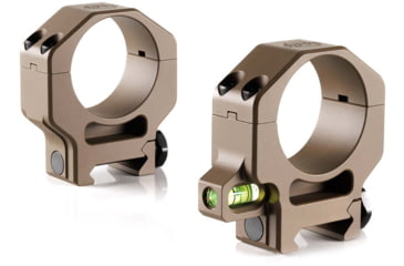 Image of Ruff's Precision Manufacturing 34mm Riflescope Rings w/Co-Linear Bubble Level, High - 1.25in, Set of 2, Flat Dark Earth, CLR-34125-FDE