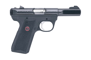 Image of Ruger 22/45 Mark III Bull Barrel Pistol, .22 Long Rifle, 4.5 in barrel, blued carbon steel frame, black synthetic grip, blowback operated semi-auto, fixed front and rear, 10 round magazine, 22/45 MRKIIIBB45-1-FRRMPG