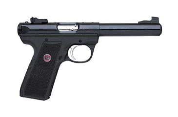 Image of Ruger 22/45 Mark III Hunter Pistol, .22 Long Rifle, 4.5 in barrel, polymer frame, integrated black synthetic grip, blowback operated semi-auto, fixed front, adjustable rear, 10 round magazine, 22/45 MRKIIIH45-1-FRRMPG