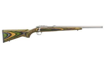 Image of Ruger 77/17 Bolt Action Rifle, 17 WSM, 18.5in 1/2x28 TPI Barrel, 1-9, Laminate Green Mountain Stock, Stainless, 7219-FRRMPG