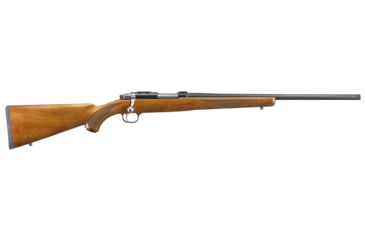 Image of Ruger 77/22 Bolt Action Rifle, .22 Hornet, 20in 1/2x28 TPI Barrel, 1-14, Walnut Wood Stock, Blued, 7225-FRRMPG