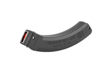 Image of Ruger 90361 BX-25 25rd Magazine Fits 10/22/SR/77/Charger 22LR Black, Polymer, 90361-25RD