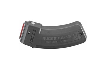 Image of Ruger 90585 BX-15 15rd Magazine Fits American Rimfire/77 17 HMR/22WMR BX-15 Black, Polymer, 90585-15RD