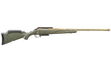 Image of Ruger American Gen II Predator Bolt Action Rifle, .243 Winchester, 22in Fluted Threaded Barrel, 1-9, Splatter Green Stock, Cerakote Burnt Bronze, 46933-FRRMPG