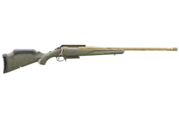 Image of Ruger American Gen II Predator Bolt Action Rifle, .300 Winchester Magnum, 22in Fluted Threaded Barrel, 1-10, Splatter Green Stock, Cerakote Burnt Bronze, 46945-FRRMPG