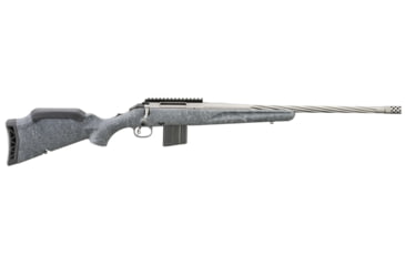 Image of Ruger American Gen II Bolt Action Rifle, 6mm ARC, 20in Fluted Threaded Barrel, 1-7.7, Splatter Grey Stock, Grey, 46910-FRRMPG