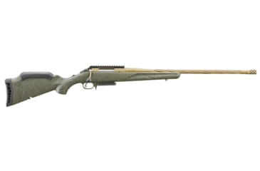 Image of Ruger American Gen II Predator Bolt Action Rifle, 7mm-08 Remington, 22in Fluted Threaded Barrel, 1-8.5, Splatter Green Stock, Cerakote Burnt Bronze, 46932-FRRMPG