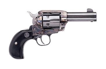 Image of Ruger Birds Head Vaquero Revolver, .45 Colt, 3.75 in barrel, color case blued alloy steel frame, black micarta grip, revolving chamber, blade front, fixed rear, 6 round cylinder, BHV-375-45-1-FRRMPG