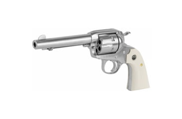 Image of Ruger Bisley Vaquero Revolver, .357 Magnum/.38 Special, 5.5in Barrel, X-Large, Fixed, Stainless Frame, Ivory Style Grip, 6 Round Cylinder, 5130
