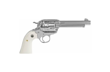 Image of Ruger Bisley Vaquero Revolver, .357 Magnum/.38 Special, 5.5in Barrel, X-Large, Fixed, Stainless Frame, Ivory Style Grip, 6 Round Cylinder, 5130