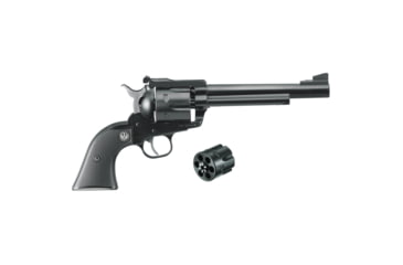 Image of Ruger Blackhawk Convertible Revolver, .357 Magnum/9mm Luger, 6.5in Barrel, Adjustable, Blued Frame, Rubber Grip, 6 Round Cylinder, 318