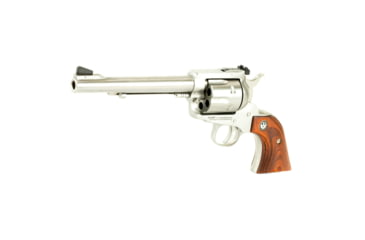 Image of Ruger Blackhawk Revolver, .357 Magnum/.38 Special, 6.5in Barrel, X-Large, Adjustable, Stainless Frame, Wood Grip, 6 Round Cylinder, 319