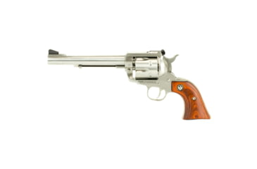 Image of Ruger Blackhawk Revolver, .357 Magnum/.38 Special, 6.5in Barrel, X-Large, Adjustable, Stainless Frame, Wood Grip, 6 Round Cylinder, 319