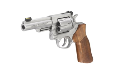 Image of Ruger GP100 Match Revolver, 10mm Auto, 4.2in Barrel, Adjustable, Stainless Frame, Wood Grip, 6 Round Cylinder, 1775