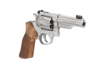 Image of Ruger GP100 Match Revolver, 10mm Auto, 4.2in Barrel, Adjustable, Stainless Frame, Wood Grip, 6 Round Cylinder, 1775