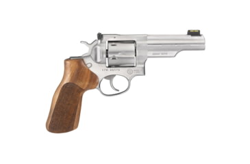 Image of Ruger GP100 Match Revolver, 10mm Auto, 4.2in Barrel, Adjustable, Stainless Frame, Wood Grip, 6 Round Cylinder, 1775