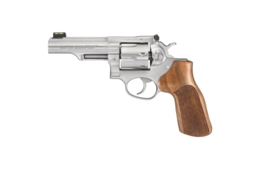Image of Ruger GP100 Match Revolver, 10mm Auto, 4.2in Barrel, Adjustable, Stainless Frame, Wood Grip, 6 Round Cylinder, 1775