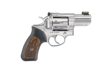 Image of Ruger GP100 Revolver, .357 Magnum/.38 Special, 2.5in Barrel, Adjustable, Stainless Frame, Rubber Grip, 7 Round Cylinder, 1774