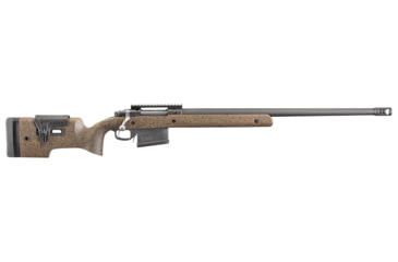 Image of Ruger Hawkeye Long Range Target Bolt Action Rifle, .300 Winchester Magnum, 24in 5/8x24 TPI Barrel, 1-10, Speckled Laminate Stock, Black, 47183-FRRMPG