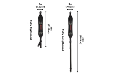 Image of Ruger Mesa Neoprene Rifle Gun Sling with Swivels, Black, 27834