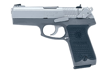 Image of Ruger P94 Pistol, 9mm Luger, 4.25 in barrel, aluminum alloy frame, black polycarbonate grip, recoil operated semi-automatic, fixed 3-dot, slide mounted firing pin block, stainless steel slide, 15 round magazine, P94 P-94-425-1-FRRMPG