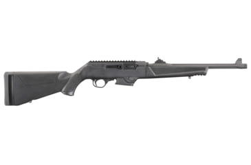 Image of Ruger PC Carbine Semi-Auto Rifle, 9mm Luger, 16.12in 1/2x28 TPI Barrel, 1-10, Synthetic Black Stock, Blued, 17-Shot, 19100-FRRMPG