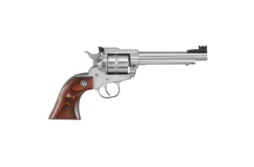 Image of Ruger Single-Ten Revolver, .22 Long Rifle, 5.5in Barrel, X-Large, Adjustable, Stainless Frame, Wood Grip, 10 Round Cylinder, 8100