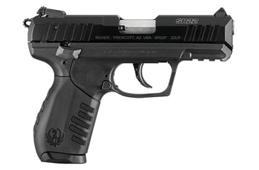 Image of Ruger SR22 Pistol, .22 Long Rifle, 3.5 in barrel, black polymer frame, interchangeable polymer grip, blowback operated semi-auto, 3-dot adjustable, black anodized slide, 10 round magazine, SR22-22-35-1-FRRMPG