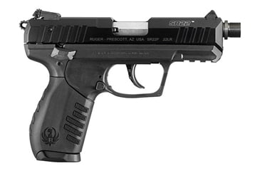 Image of Ruger SR22 Pistol, .22 Long Rifle, 4 in barrel, black polymer frame, interchangeable polymer grip, blowback operated semi-auto, 3-dot adjustable, 10 round magazine, SR22-22-4-1-FRRMPG