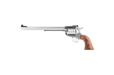 Image of Ruger Super Blackhawk Revolver, .44 Remington Magnum, 10.5in Barrel, X-Large, Adjustable, Stainless Frame, Wood Grip, 6 Round Cylinder, 806