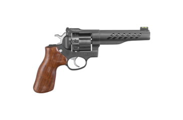 Image of Ruger Super GP100 Revolver, .357 Magnum/.38 Special, 5.5in Barrel, Fiber Optic, Black Frame, Wood Grip, 8 Round Cylinder, 5065