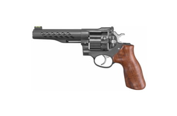 Image of Ruger Super GP100 Revolver, .357 Magnum/.38 Special, 5.5in Barrel, Fiber Optic, Black Frame, Wood Grip, 8 Round Cylinder, 5065