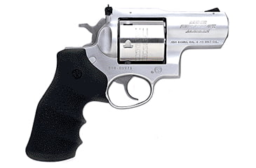 Image of Ruger Super Redhawk Alaskan Revolver, .454 Casull, 2.5 in barrel, low glare stainless frame, Hogue Tamer Monogrip grip, revolving chamber, ramp front, adjustable rear, 6 round cylinder, SRAR-454-25-1-FRRMPG
