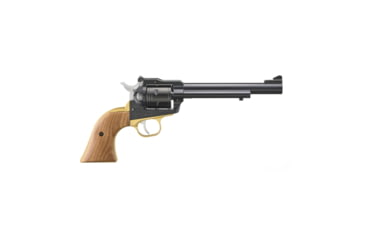 Image of Ruger Super Wrangler Revolver, .22 Long Rifle/.22 Winchester Magnum Rimfire, 6.5in Barrel, Fixed, Midnight Blue Cerakote Frame, Wood Grip, 6 Round Cylinder, 2060
