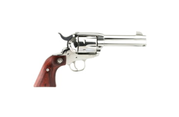 Image of Ruger Vaquero Revolver, .45 Long Colt, 4.62in Barrel, Fixed, Stainless Frame, Wood Grip, 6 Round Cylinder, KNV44