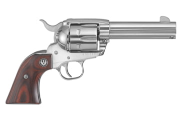 Image of Ruger Vaquero Revolver, .45 Long Colt, 4.62in Barrel, Fixed, Stainless Frame, Wood Grip, 6 Round Cylinder, KNV44