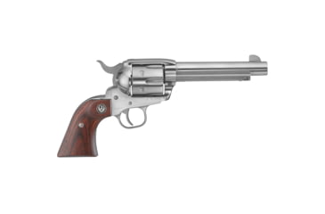 Image of Ruger Vaquero Revolver, .45 Long Colt, 5.5in Barrel, Fixed, Stainless Frame, Wood Grip, 6 Round Cylinder, 5104