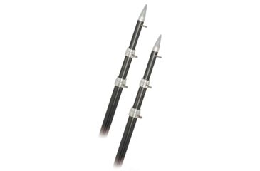 Image of RUPP Marine 15' Fixed Carbon Fiber Outrigger Poles 1.5" - Silver 57414