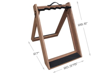 Image of Rush Creek Creations 10 Deer Camp Gun Rack, Brown, 20 x 27 x 28, 37-0119