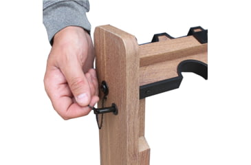 Image of Rush Creek Creations 10 Deer Camp Gun Rack, Brown, 20 x 27 x 28, 37-0119